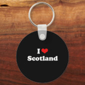 I Love Scotland Tshirt Sleutelhanger (Voorkant)