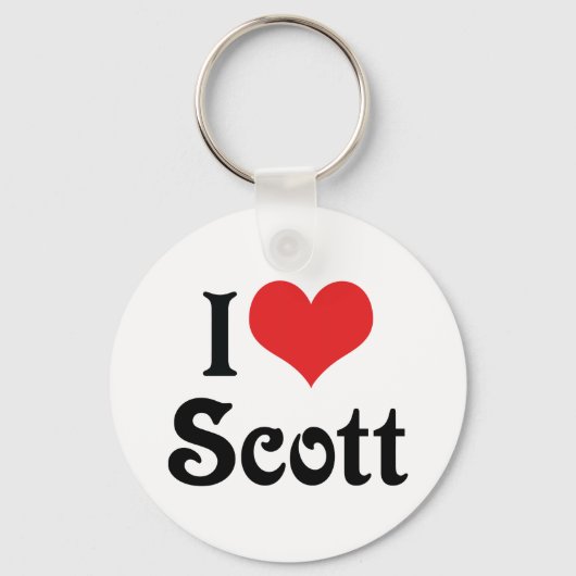I Love Scott Sleutelhanger (Voorkant)