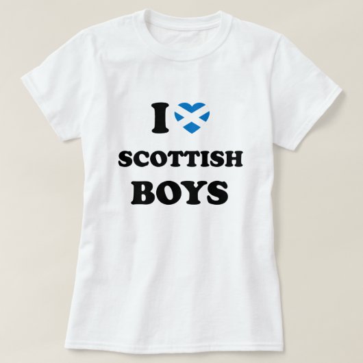 I Love Scottish Boys T-shirt (Design voorkant)
