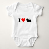 I Love Scottish Terriers Baby Creeper Romper (Voorkant)
