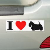 I Love Scottish Terriers Bumpersticker (Op auto)