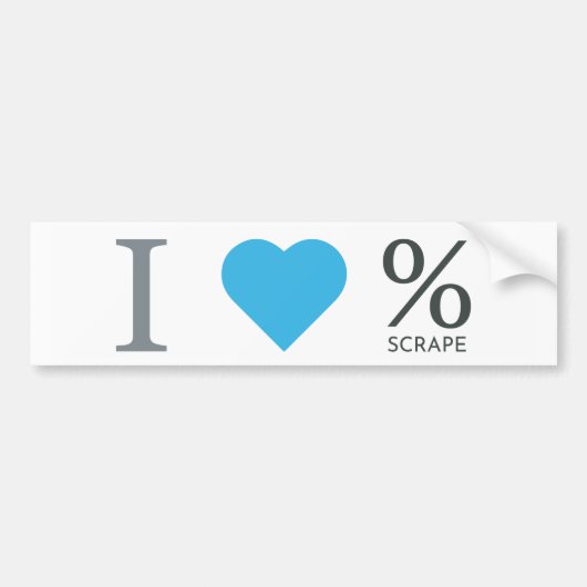 I Love Scraapselaar Bumpersticker (Voorkant)