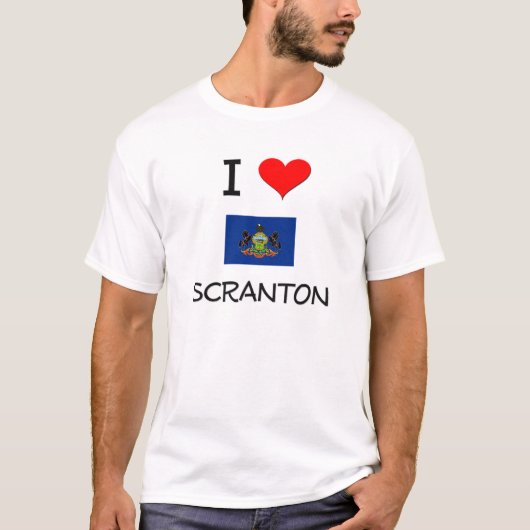 I Love Scranton Pennsylvania T-shirt (Voorkant)