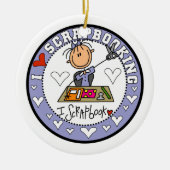 I Love Scrapbooking Keramisch Ornament (Voorkant)