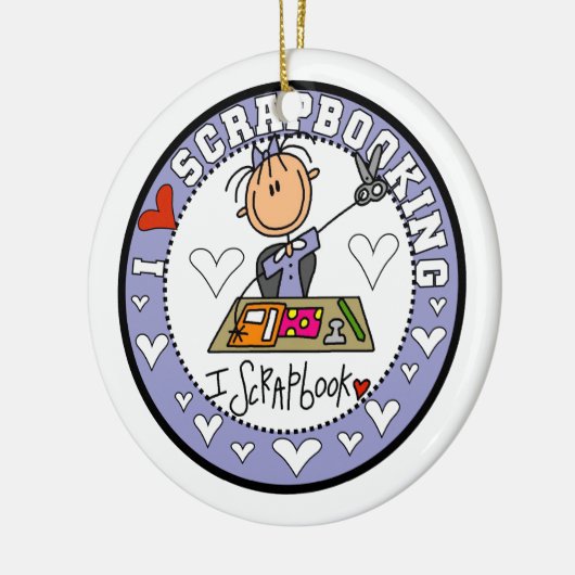 I Love Scrapbooking Keramisch Ornament (Links)