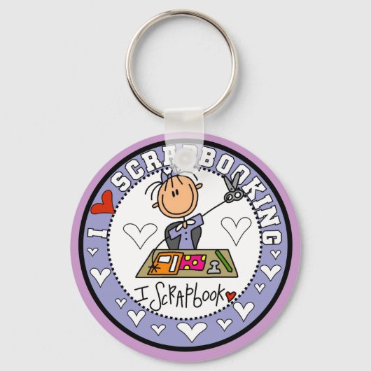 I Love Scrapbooking Sleutelhanger (Voorkant)