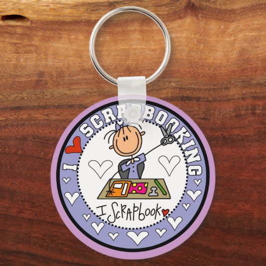 I Love Scrapbooking Sleutelhanger (Voorkant)