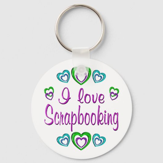 I Love Scrapbooking Sleutelhanger (Voorkant)