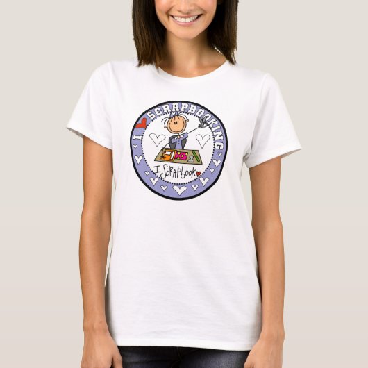 I Love Scrapbooking T shirt (Voorkant)
