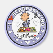 I Love Scrapbooking Tshirts en geschenken Magneet (Voorkant)