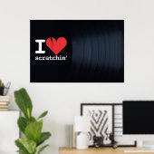I Love Scratchin' Landscape Poster/Print Poster (Thuiskantoor)