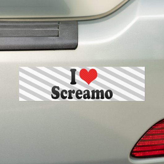 I Love Screamo Bumpersticker (Op auto)