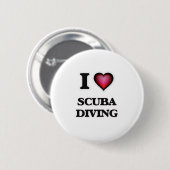 I Love Scuba Diving Ronde Button 5,7 Cm (Voorkant /achterkant)