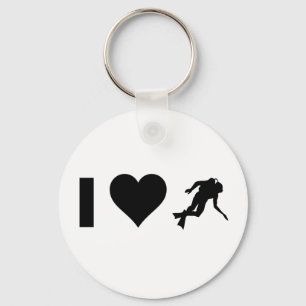 I Love Scuba diving Sleutelhanger
