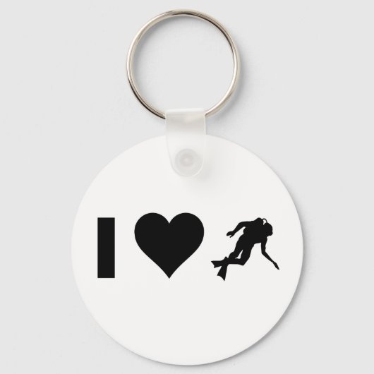 I Love Scuba diving Sleutelhanger (Voorkant)