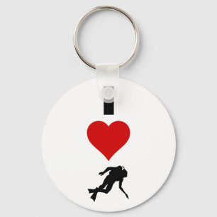 I Love Scuba Diving (Verticaal) Sleutelhanger