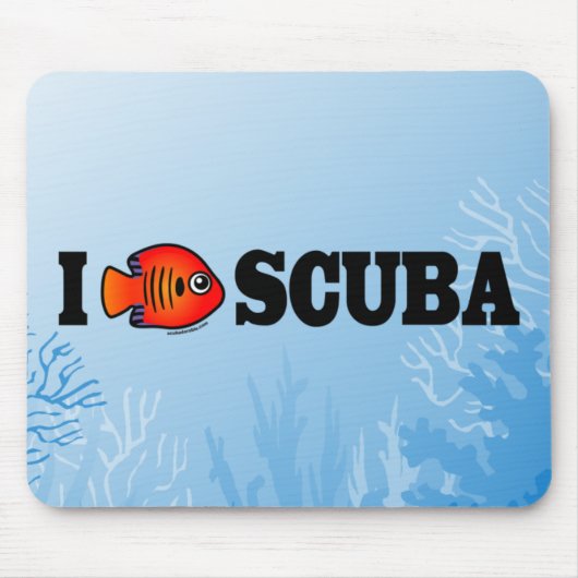 I Love Scuba Muismat (Voorkant)
