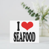 I Love Seafood Briefkaart (Staand voorkant)
