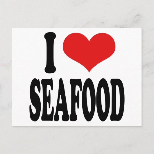 I Love Seafood Briefkaart (Voorkant)