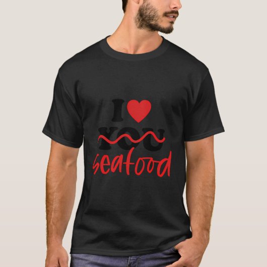 I Love Seafood T-shirt (Voorkant)