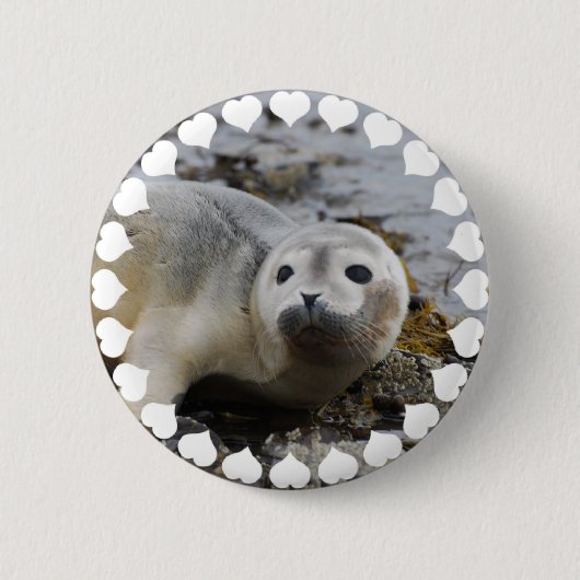I Love Seals Ronde Button 5,7 Cm (Voorkant)