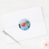 I Love Seapaarden Ronde Sticker (Envelop)