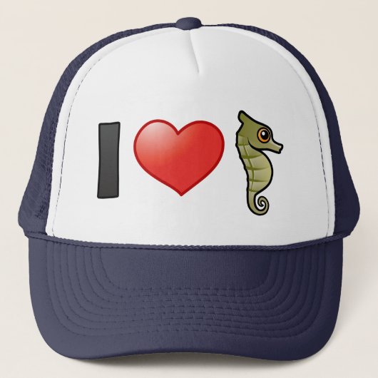 I Love Seapaarden Trucker Pet (Voorkant)