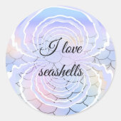 I Love Seashells Sticker (Voorkant)