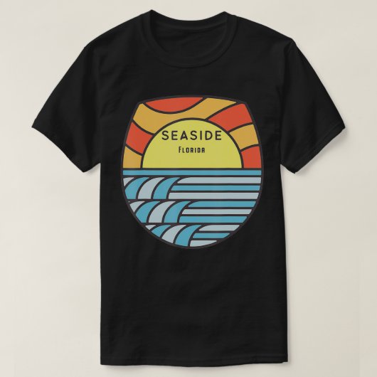 I Love Seaside Beach Florida FL Atlantic Ocean Sun T-shirt (Design voorkant)