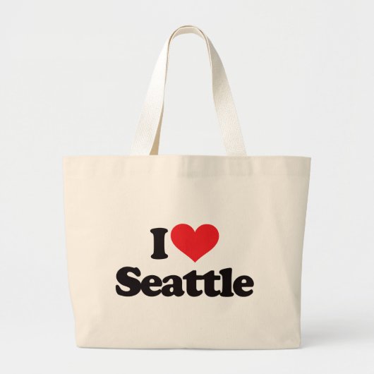 I Love Seattle Grote Tote Bag (Voorkant)