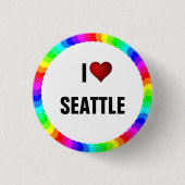 I Love Seattle pinback button (Voorkant)