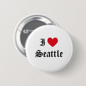 I Love Seattle Ronde Button 5,7 Cm (Voorkant /achterkant)
