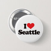 I Love Seattle Ronde Button 5,7 Cm (Voorkant /achterkant)