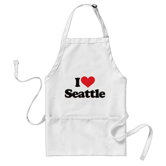 I Love Seattle Standaard Schort (Voorkant)