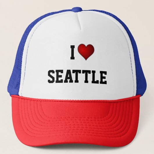 I Love Seattle Trucker Pet (Voorkant)