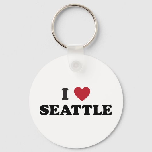 I Love Seattle Washington Sleutelhanger (Voorkant)