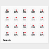 I Love Secret Agents Ronde Sticker (Vel)