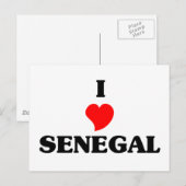 I Love Senegal Briefkaart (Voorkant / Achterkant)