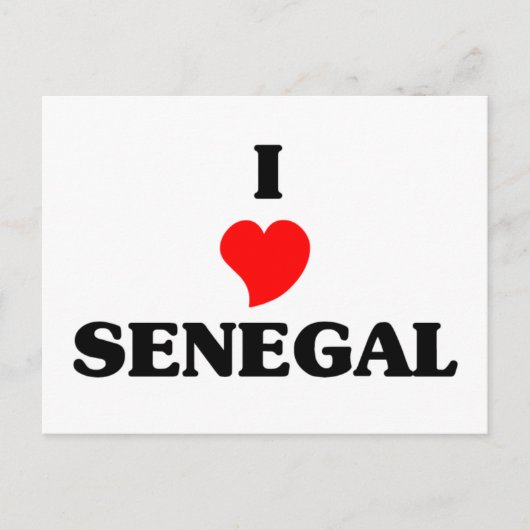 I Love Senegal Briefkaart (Voorkant)
