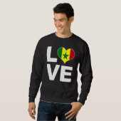 I Love Senegal Heart Flag Senegal Trui (Voorkant volledig)