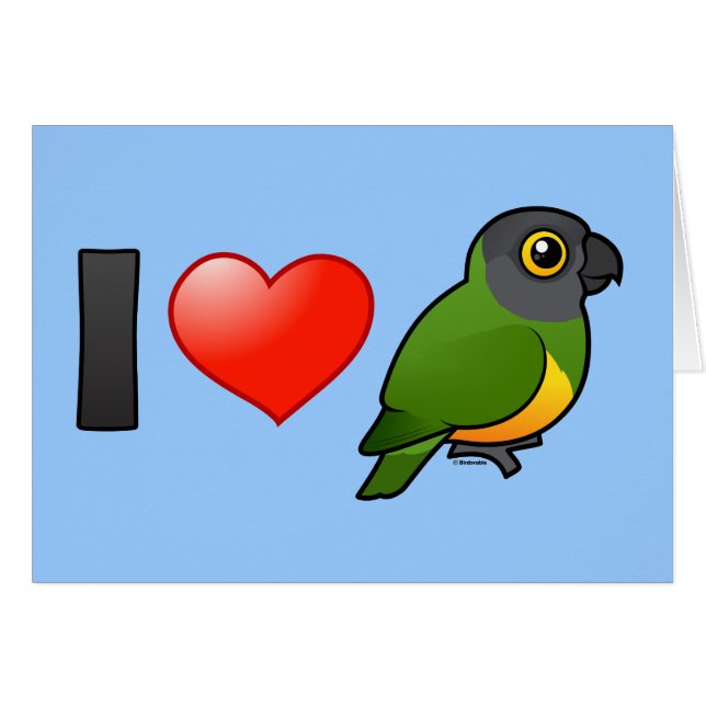 I Love Senegal Parrots (Voorkant Horizontaal)