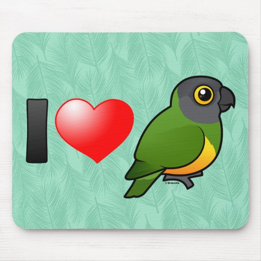 I Love Senegal Parrots Muismat (Voorkant)