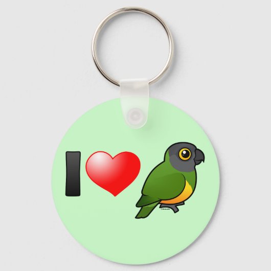 I Love Senegal Parrots Sleutelhanger (Voorkant)