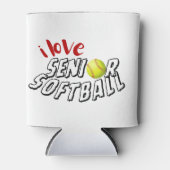 I love senior softball can cooler (Voorkant)