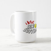I Love Senior Softball Mug Koffiemok (Voorkant links)