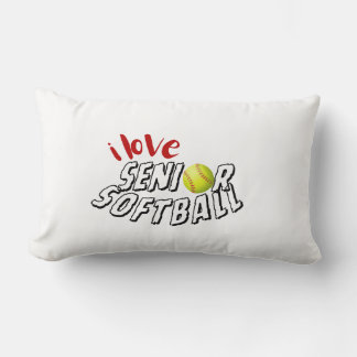 I Love Senior Softball Throw Pillows Kussen