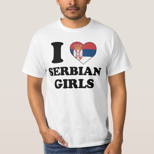 I love Serbian Girls T-shirt (Voorkant)