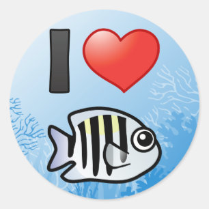 I Love Sergeant Major Ronde Sticker