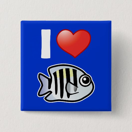 I Love Sergeant Major Vierkante Button 5,1 Cm (Voorkant)