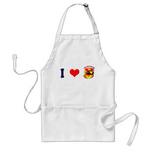 I Love Serious Burgers (horizontaal) Standaard Schort